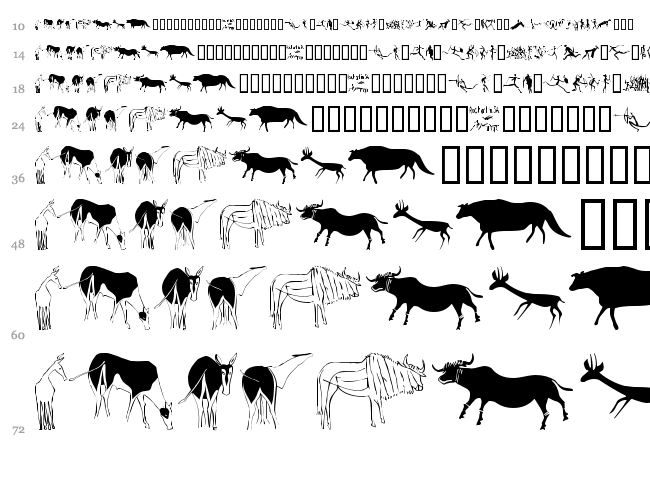 SL Rock Art font waterfall